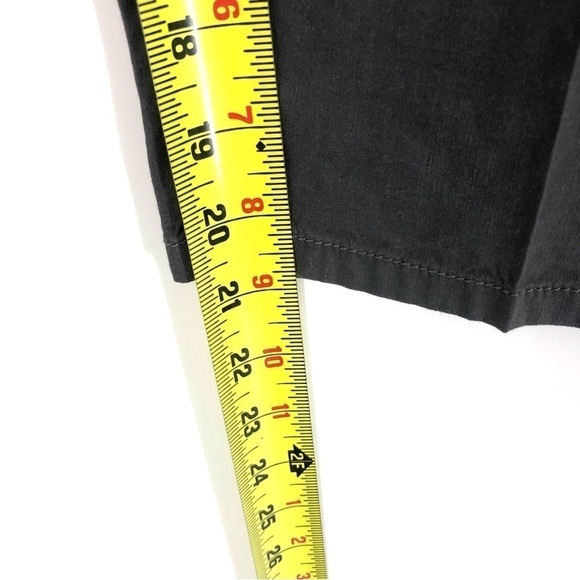 Eileen Fisher Size 10 Linen Blend Pants Pleated Side Zip Cropped Graphite Gray - Picture 9 of 10